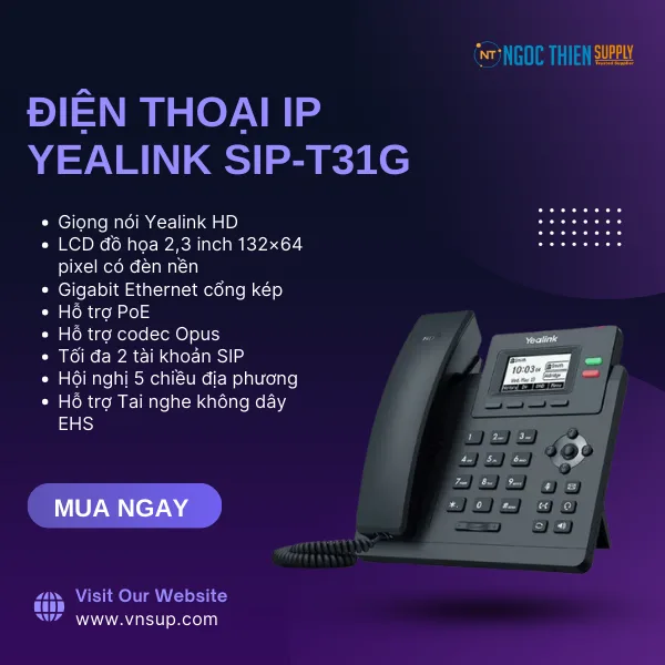 ĐIỆN THOẠI IP YEALINK SIP-T31G