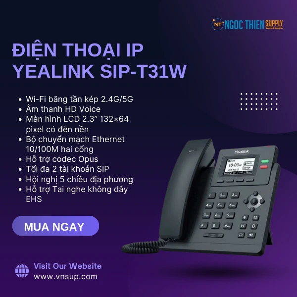 ĐIỆN THOẠI IP YEALINK SIP-T31W