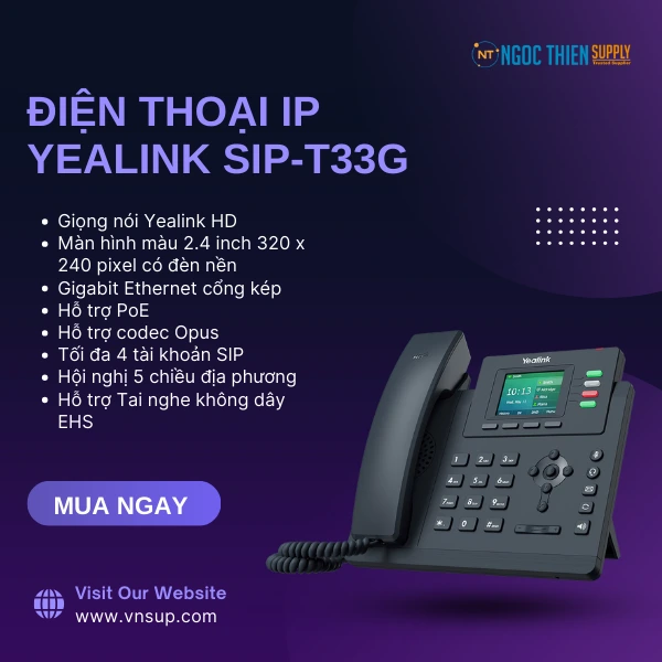 ĐIỆN THOẠI IP YEALINK SIP-T33G