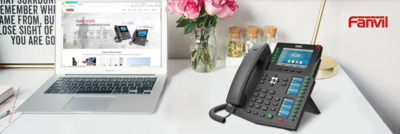 Đặt Fanvil X6u Trên Bàn Làm Việc