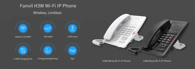 Hai Mẫu điện Thoại Fanvil H3w