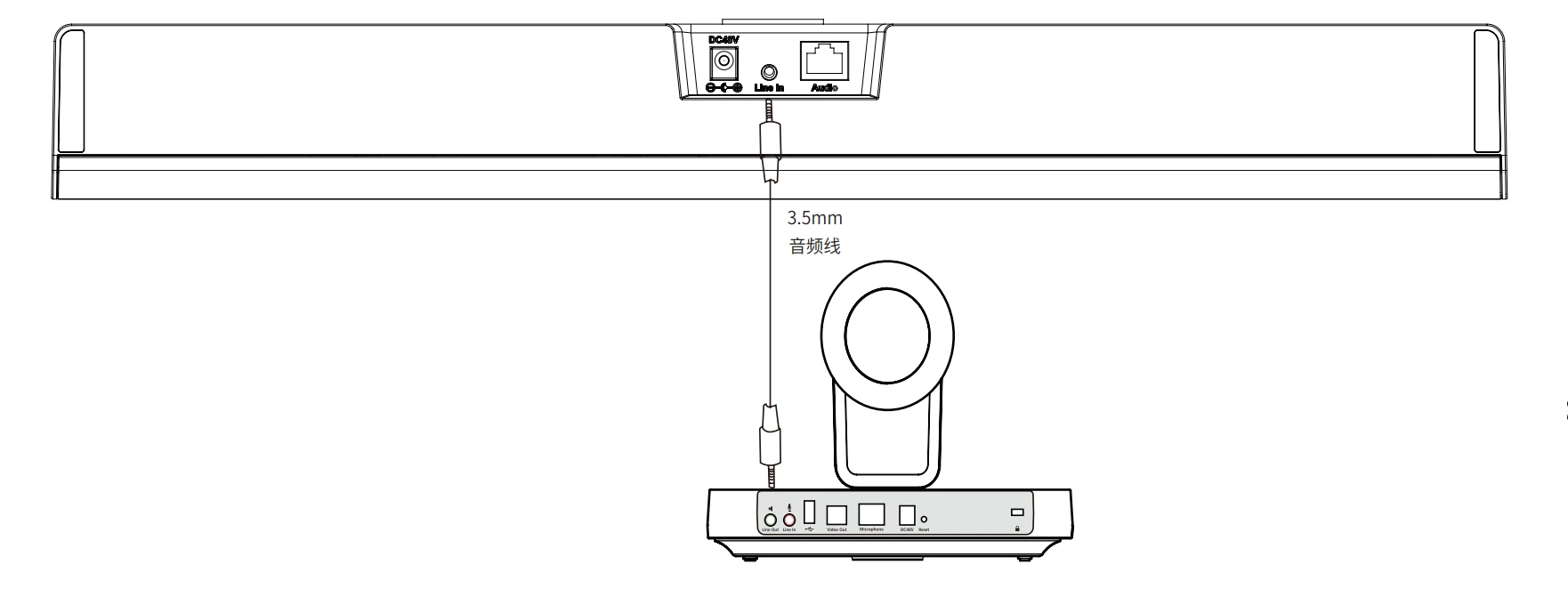 Kết nối MSpeaker II qua cáp âm thanh 3.5mm