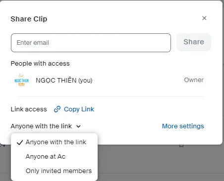 Cách chia sẻ clip của bạn 3