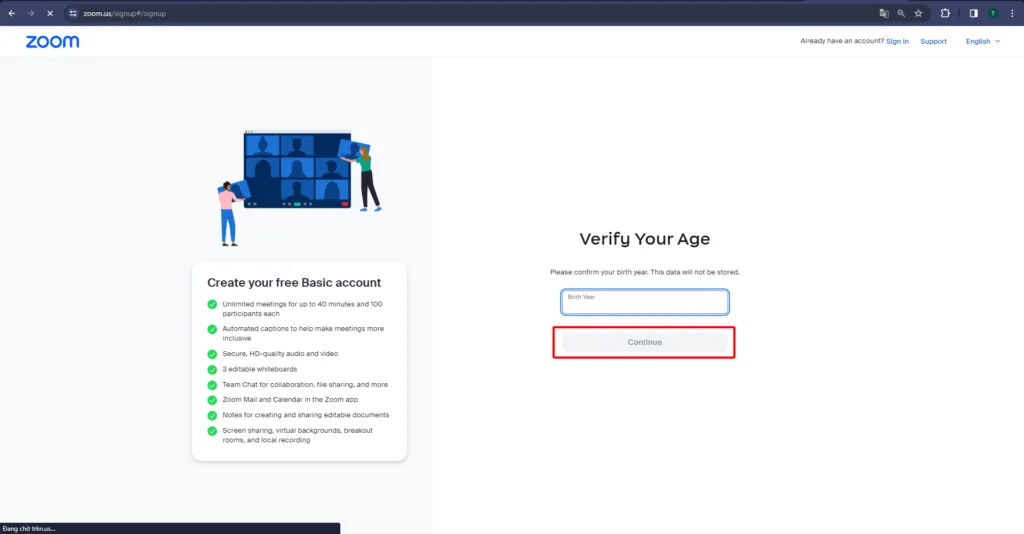 Cách tạo tài khoản Zoom 1