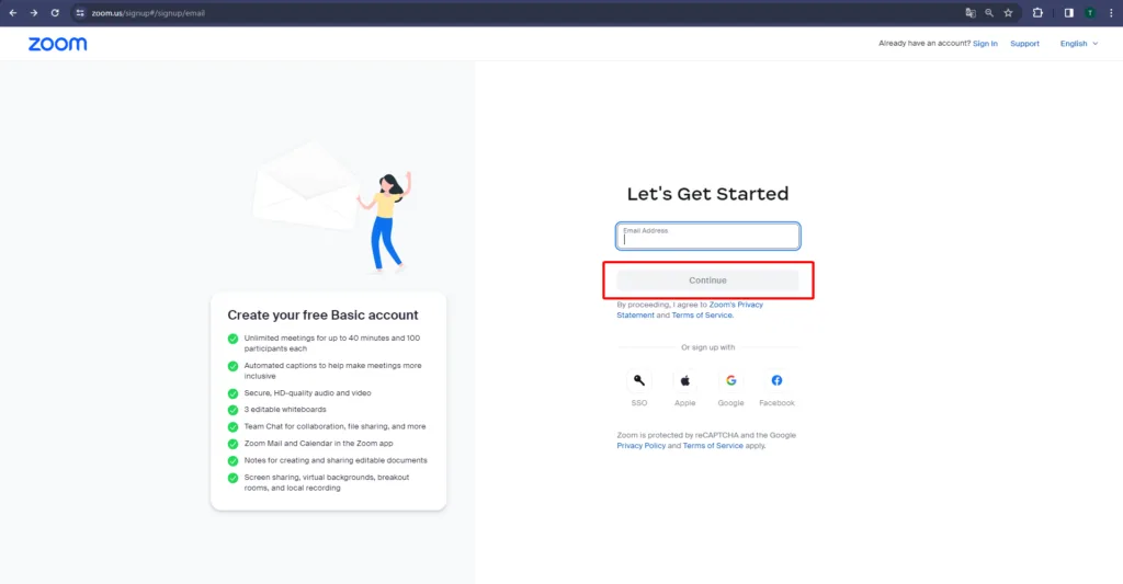 Cách tạo tài khoản Zoom 2