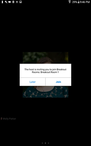 Cách vào Breakout room trên điện thoại Android