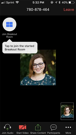 Cách vào Breakout room trên điện thoại iOS 2