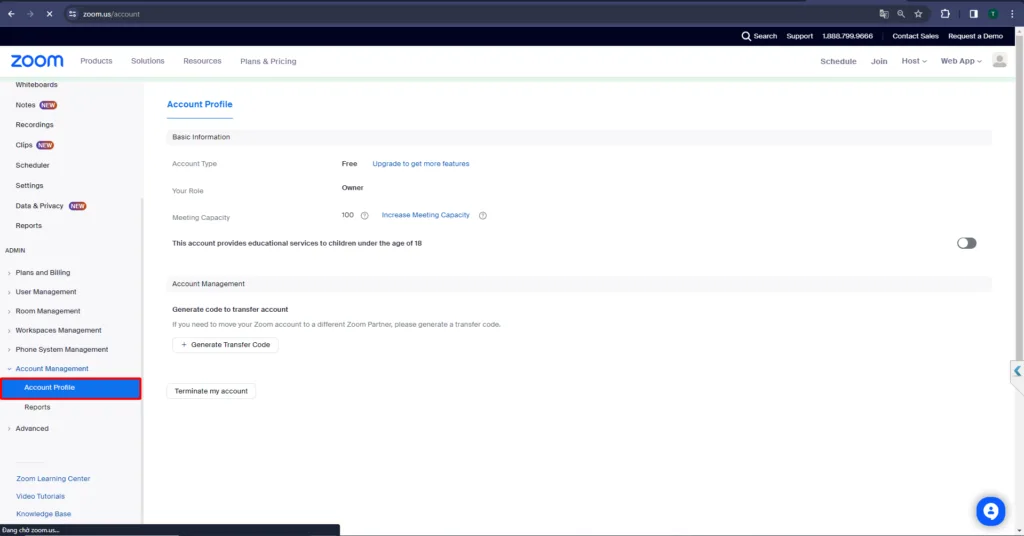 Cách xóa tài khoản Zoom 1