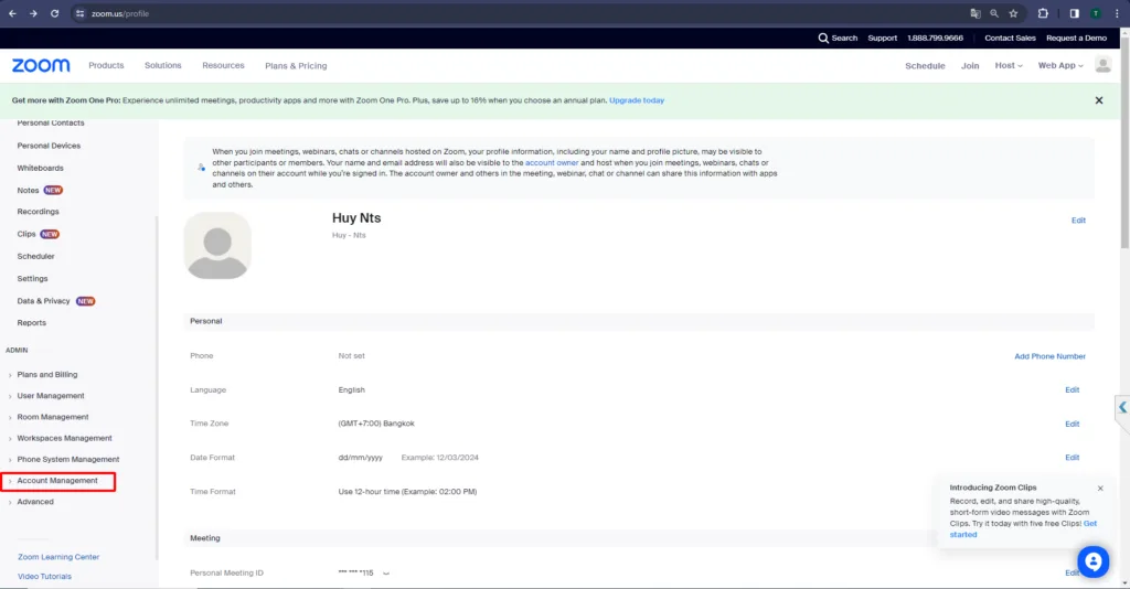 Cách xóa tài khoản Zoom