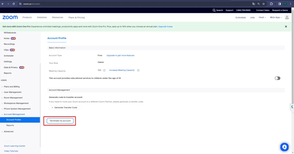 Cách xóa tài khoản Zoom 2