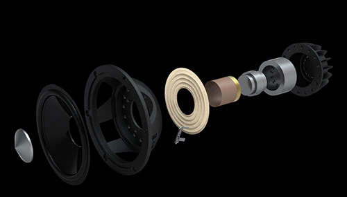 củ loa bass-mid có khung làm bằng hợp kim nhôm- magie siêu cứng