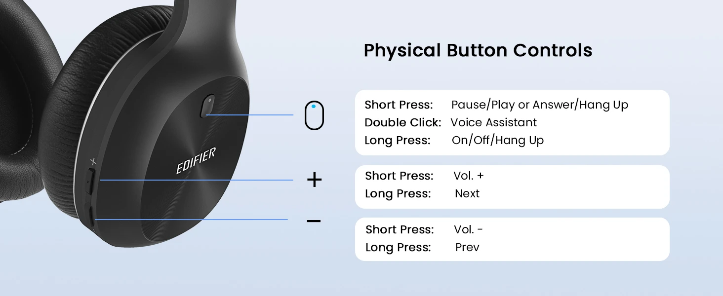 Edifier W800bt Plus Dễ điều Khiển