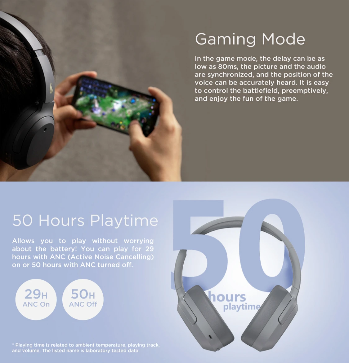 Edifier W820nb Có Chế độ Chơi Game Và Sử Dụng được Trong 50 Giờ