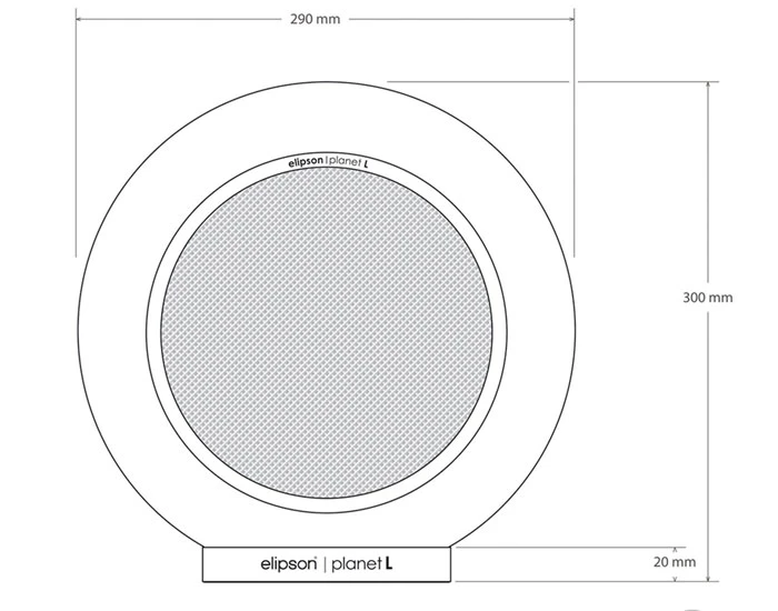 Kích thước loa Elipson Planet L - Black