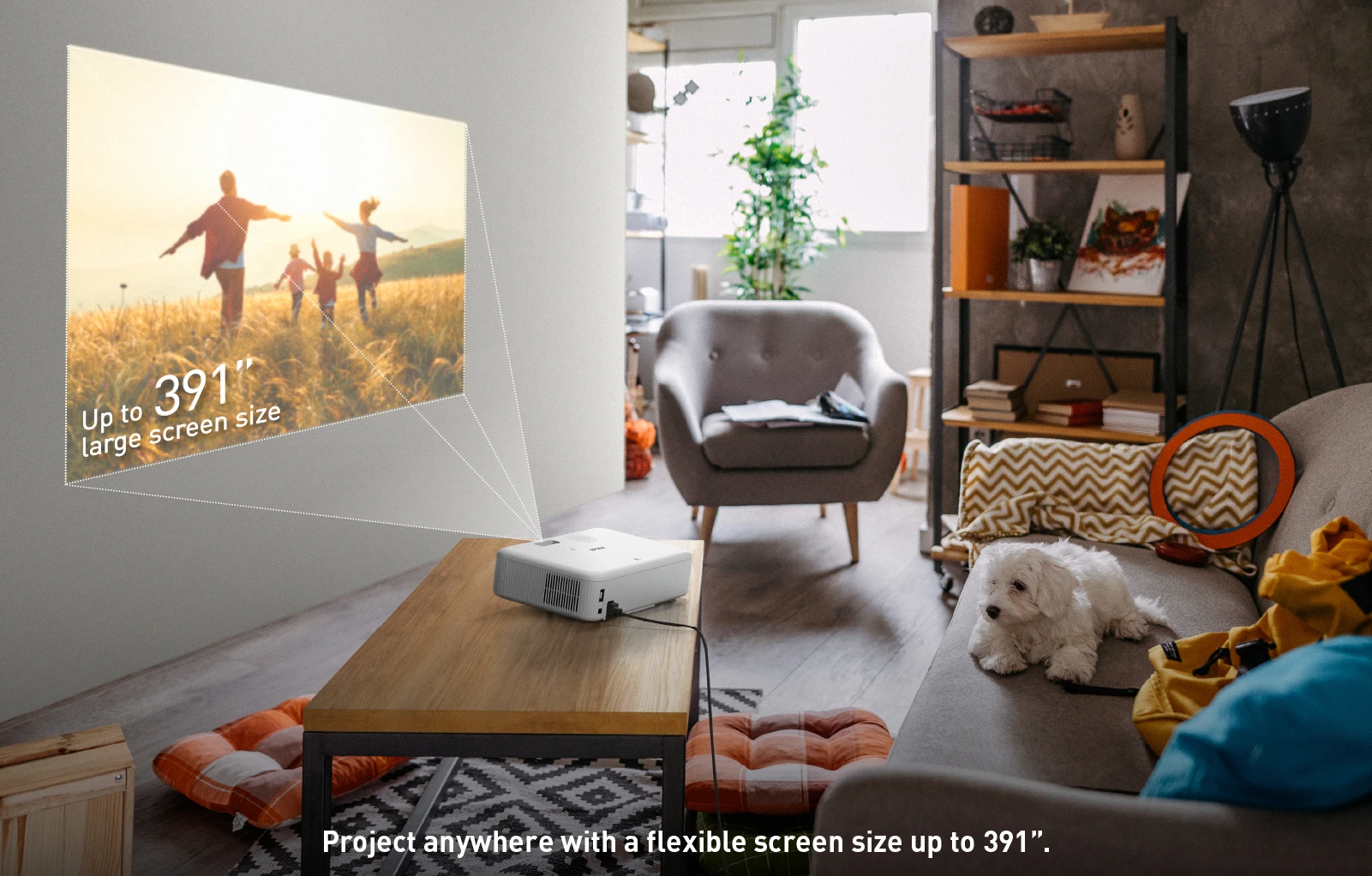 Epson Eb-fh02 Tạo Ra Màn Hình Hiển Thị Lên đến 391 Inch