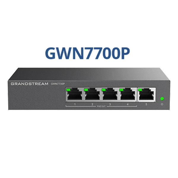 Grandstream-gwn7700p-201 Switch mạng 5 cổng Gigabit Grandstream GWN7700P