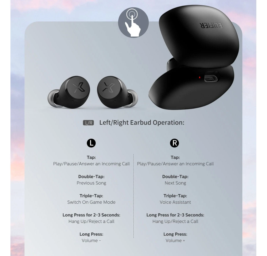 Hướng Dẫn Sử Dụng Tai Nghe Bluetooth True Wireless Edifier X3s Màu đen