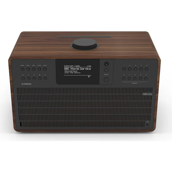 Loa Bluetooth Revo SuperCD - Walnut Black