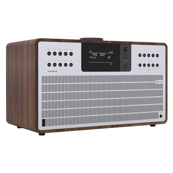 Loa Bluetooth Revo SuperCD - Walnut Silver