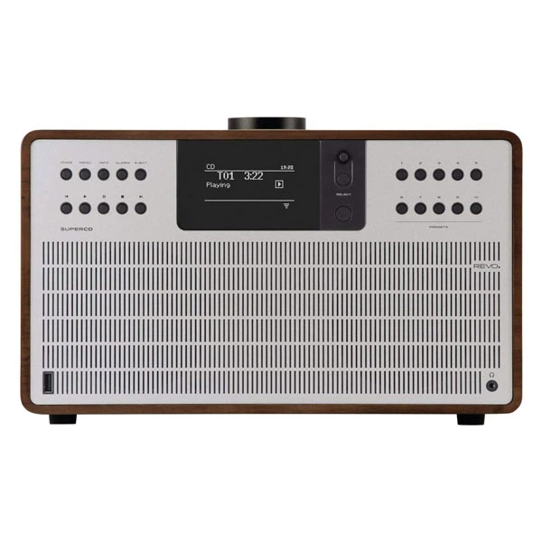 Loa Bluetooth Revo SuperCD - Walnut Silver