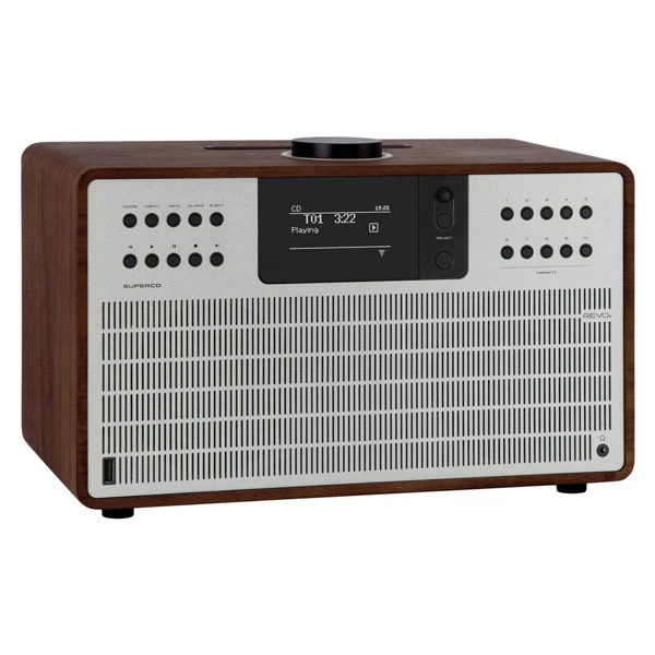 Loa Bluetooth Revo SuperCD - Walnut Silver