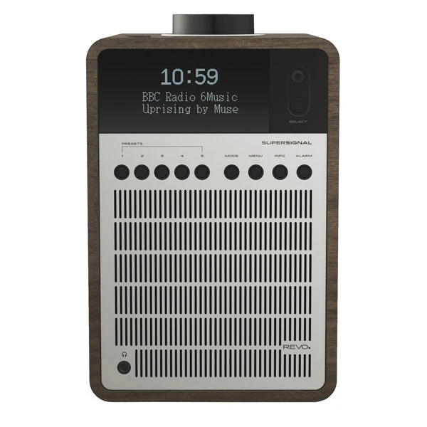 Loa bluetooth Revo SuperSignal - Walnut Silver