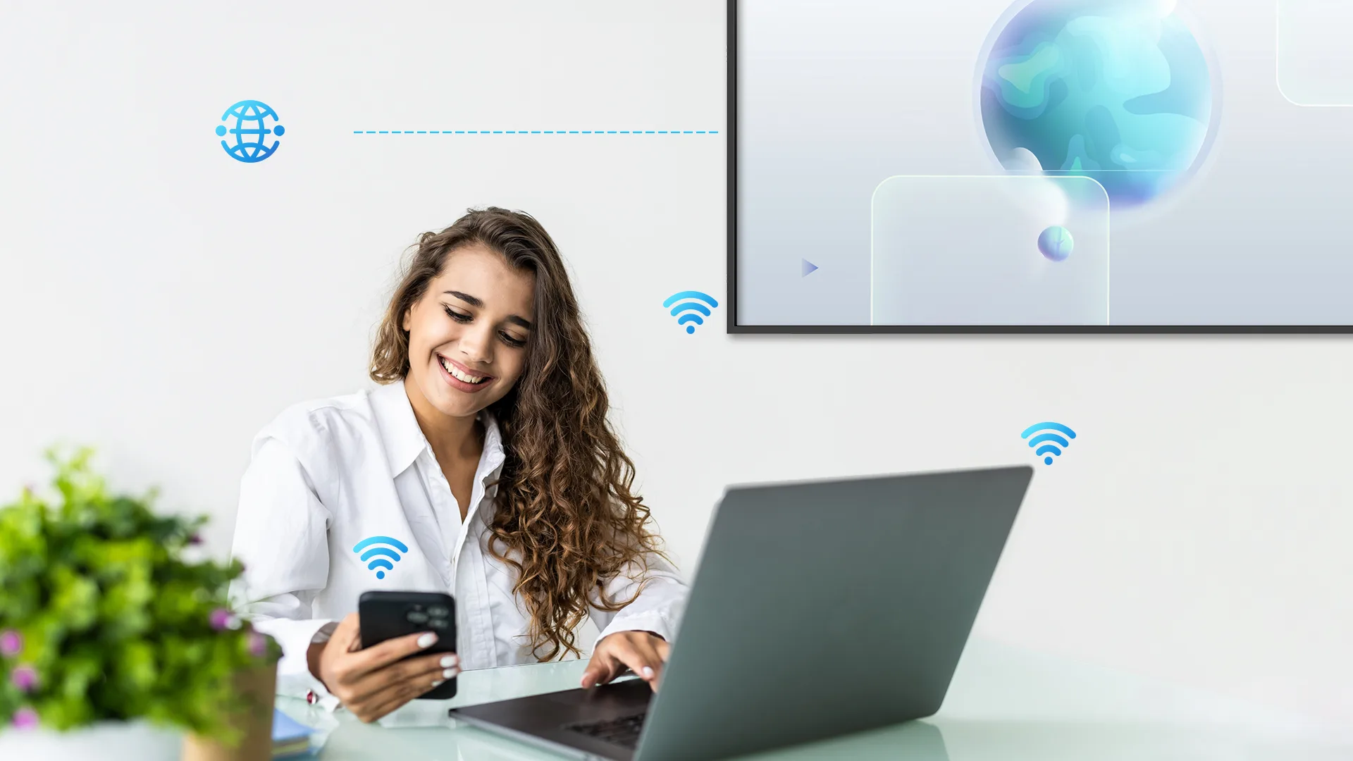Màn Hình Thương Mại Maxhub Cma Series Cho Phép Chia Sẻ Wifi Kép Liền Mạch