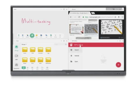 Maxhub Education Series Cho Phép Thực Hiện Nhiều Tác Vụ Trên Các Phần Màn Hình được Chia Ra