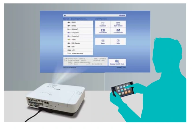 Máy Chiếu Epson Eb-2265u Cho Phép Nhìn Thấy Thông Tin Cần Thiết Trên Màn Hình Chính