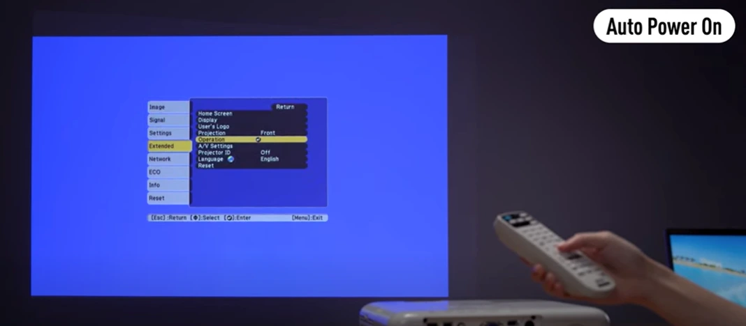 Máy Chiếu Epson Eb-w06 Với Tính Năng Tự động Bật Nguồn