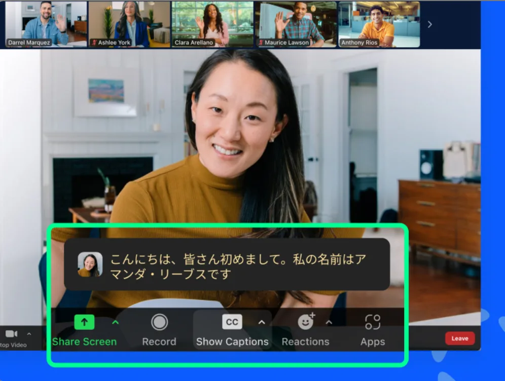 Sử Dụng Gói Zoom Add-on Translated Captions