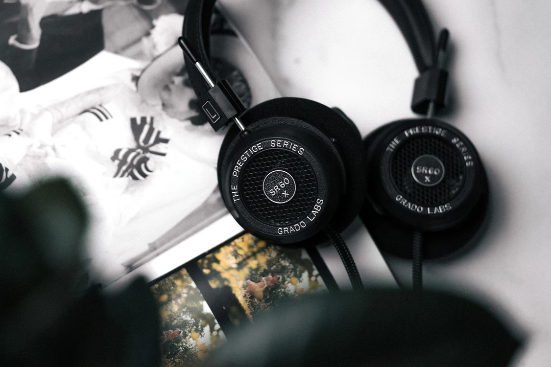 Grado Labs Sr60x Headphones On Marble