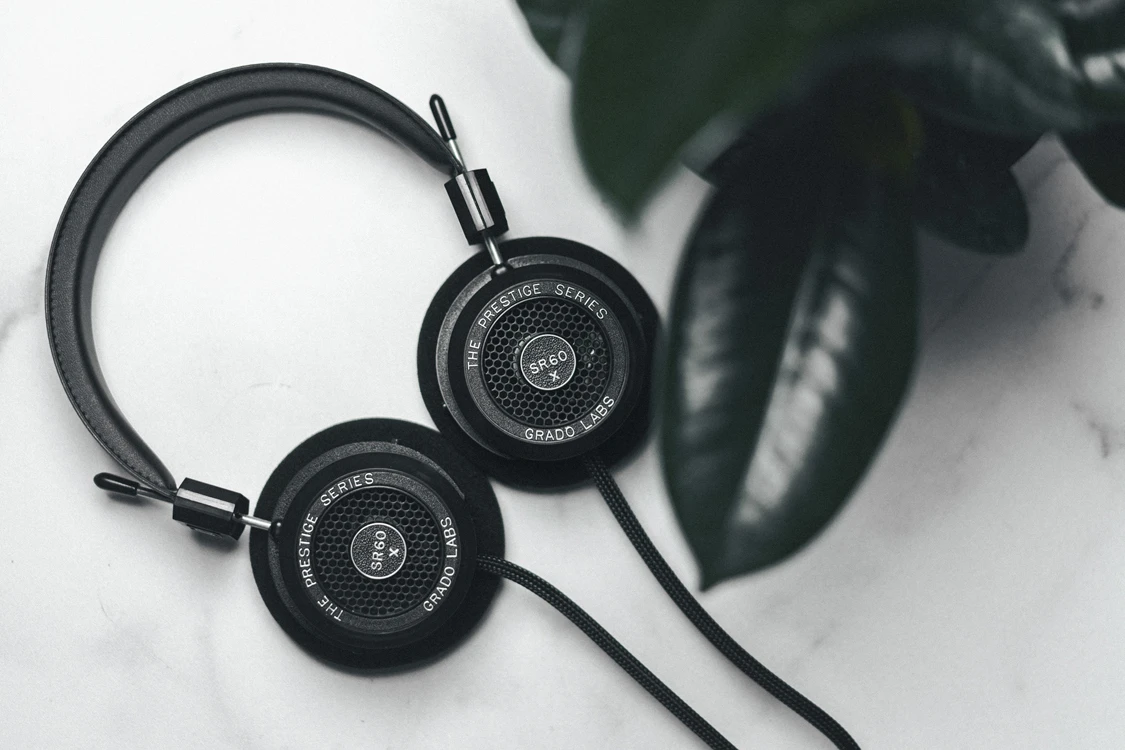 Grado Labs Sr60x Headphones On Marble