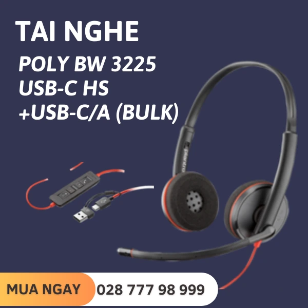 Tai Nghe Có Dây Poly Bw 3225 Usb-c Hs +usb-ca (bulk)