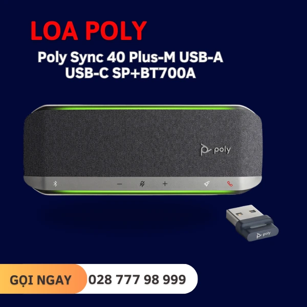 Loa hội nghị Poly Sync 40 Plus-M USB-A USB-C SP+BT700A