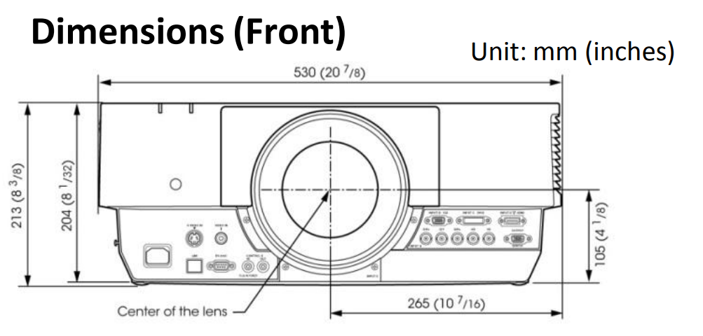 Thông Số Kĩ Thuật Của Sony 7000 Lumens Wuxga 3lcd Laser Projector Vpl-fhz700l