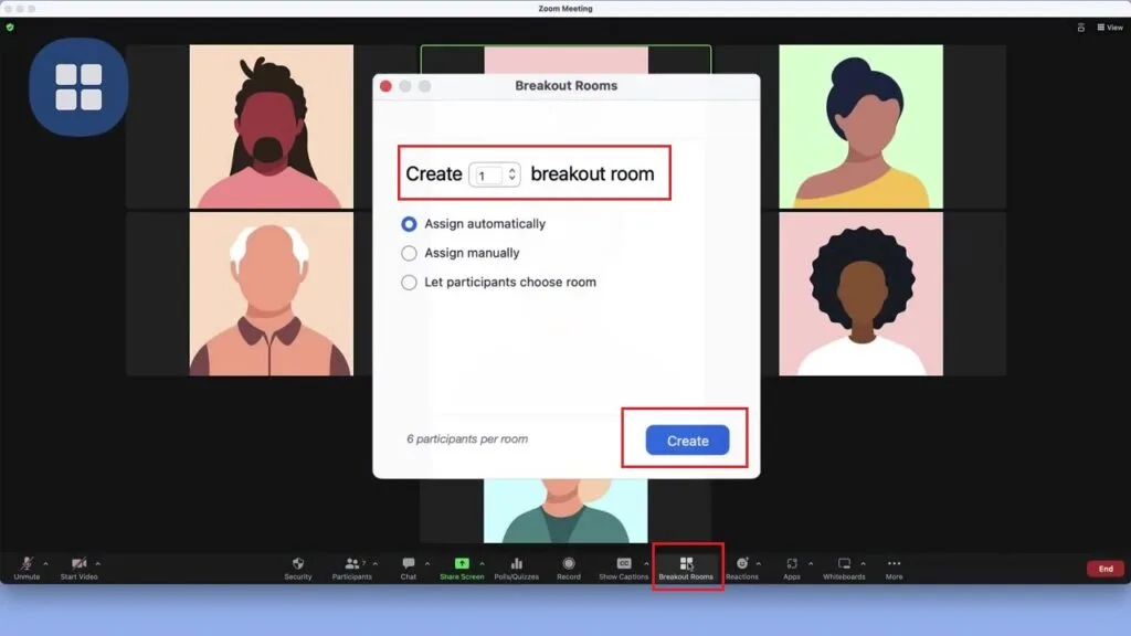 cách chia phòng trong Zoom trên máy tính 5