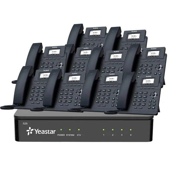 combo tổng đài yeastar s20 + 10 điện thoại ip yealink sip t30