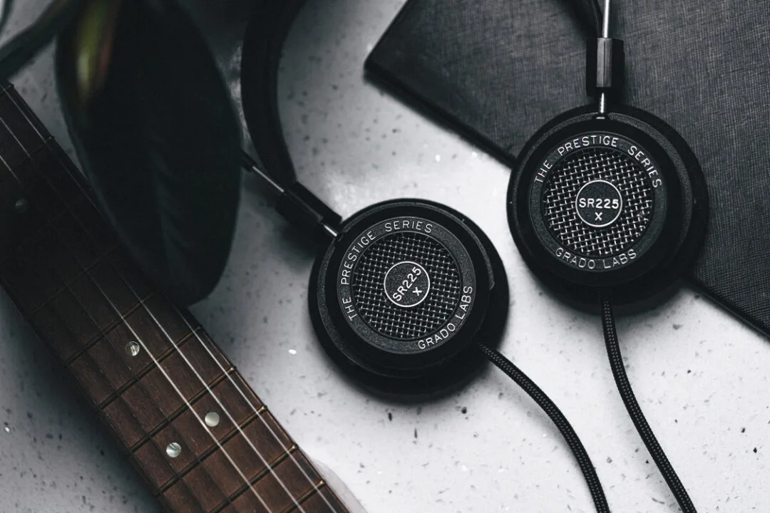 Grado Labs Sr225x Headphones On Marble