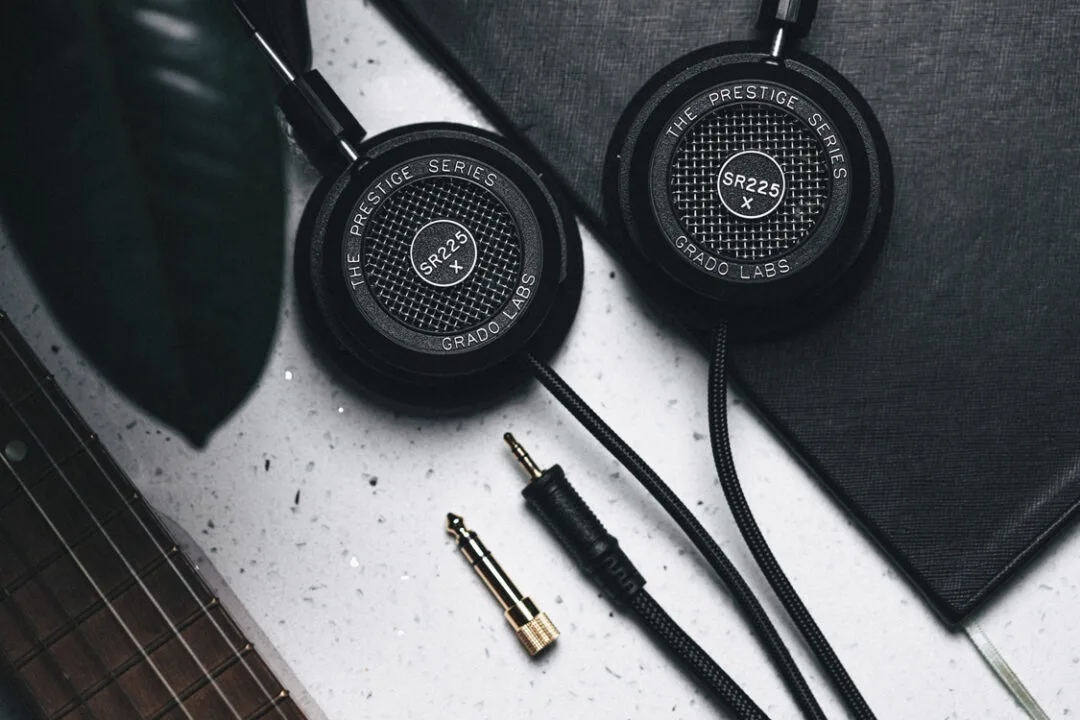 Grado Labs Sr225x Headphones On Marble
