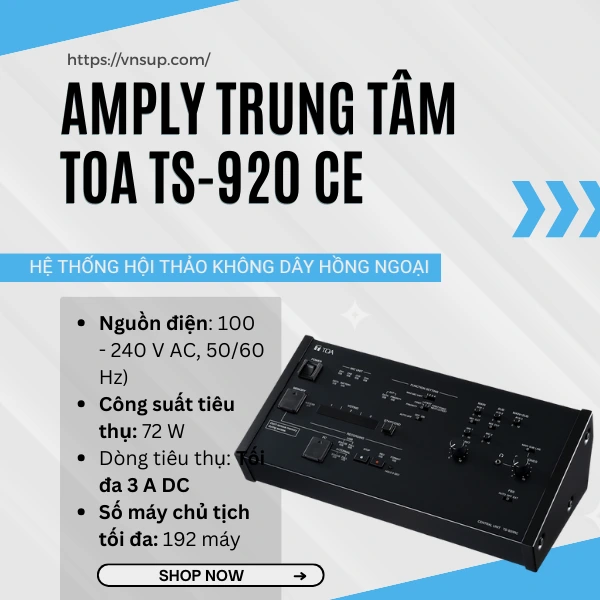 Amply trung tâm dùng cho hội thảo TOA TS-920 CE