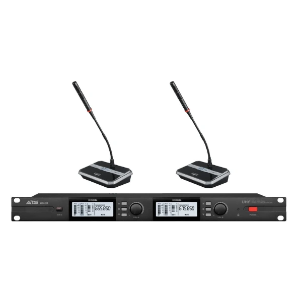 Bộ micro không dây 2 mic cổ ngỗng ATS WS-211