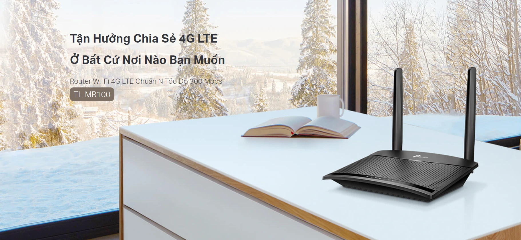 Chia sẻ 4G LTE ở bất cứ nơi nào với Router TP-Link TL-MR100