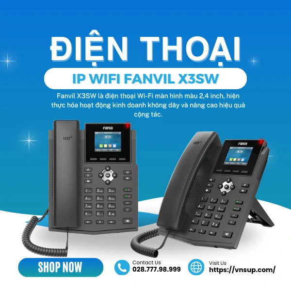 Điện thoại IP Wifi Fanvil X3SW