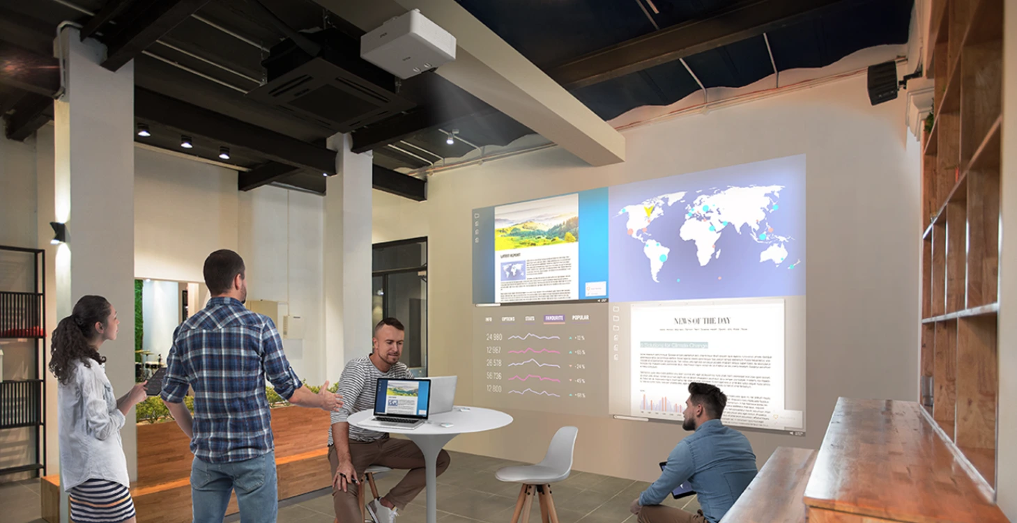 Epson Eb-l520u Trình Chiếu 4 Màn Hình Cùng Lúc