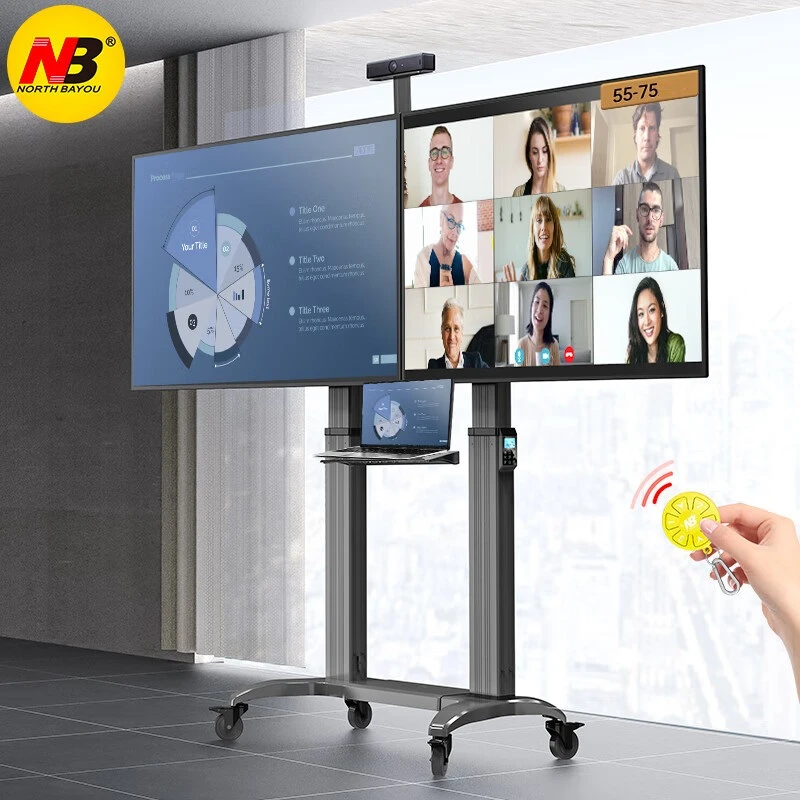 Giá treo di động cho 2 tivi NB T75-2A với chip điều khiển