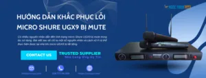 Hướng dẫn khắc phục lỗi micro Shure UGX9 bị mute