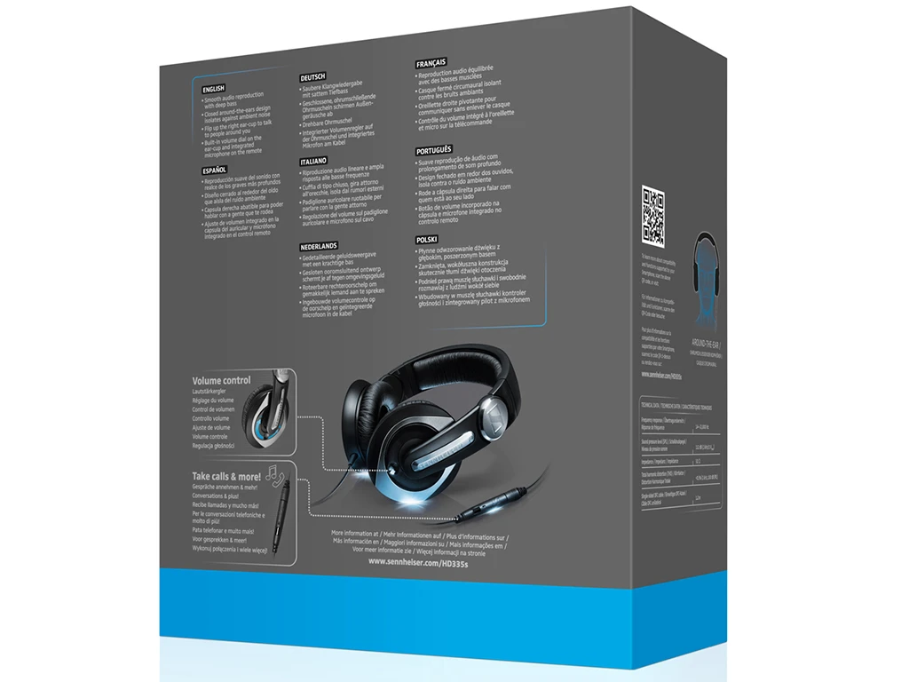 Mặt Sau Hộp Tai Nghe Sennheiser Hd 335s