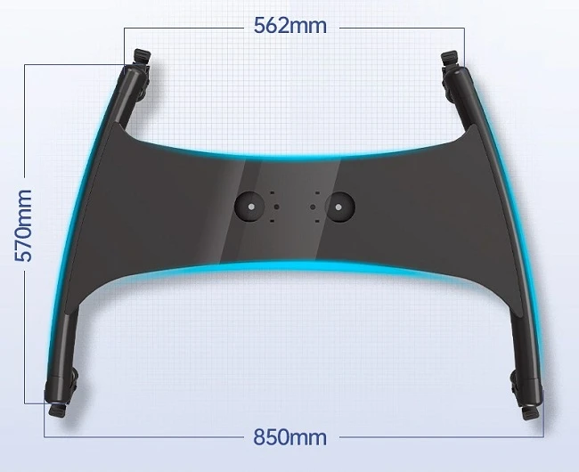 NB AVA50 có bánh xe di chuyển linh hoạt kèm chức năng khóa