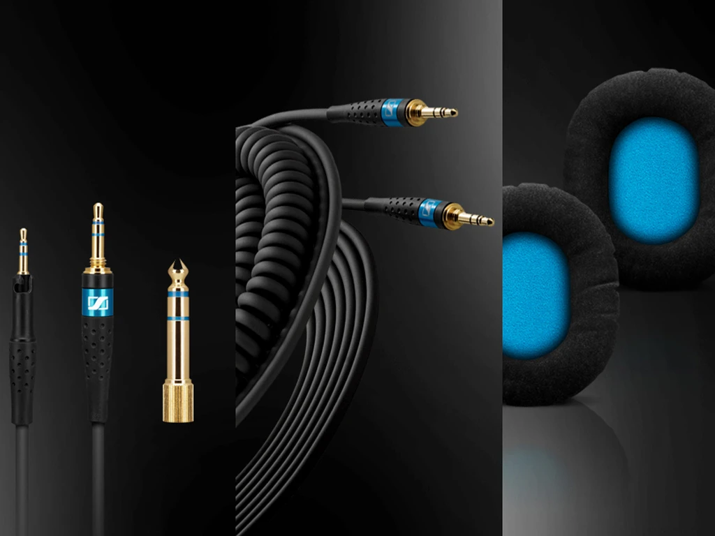 Sennheiser Hd7 Dj Có Thêm 1 Cặp đệm Tai Bằng Nhung đi Kèm, Chuẩn Jack 3.5mm Và Jack Chuyển 3.5mm Sang 6.3mm